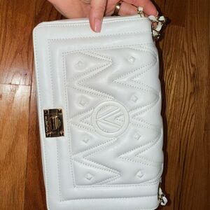 White Quilted Chain Strap Shoulder Bag - Valentino